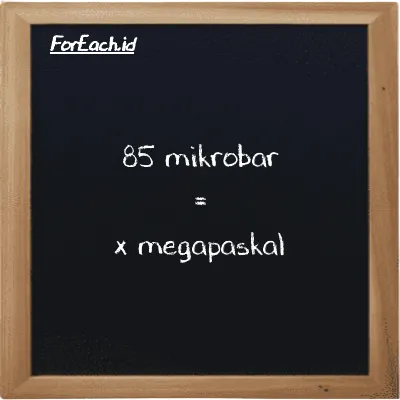 Contoh konversi mikrobar ke megapaskal (µbar ke MPa)