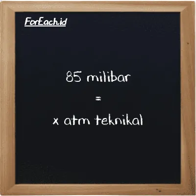 Contoh konversi milibar ke atm teknikal (mbar ke at)