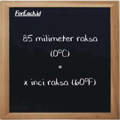 Contoh konversi milimeter raksa (0<sup>o</sup>C) ke inci raksa (60<sup>o</sup>F) (mmHg ke inHg)