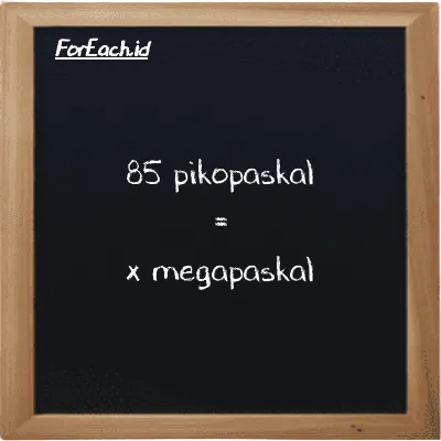 Contoh konversi pikopaskal ke megapaskal (pPa ke MPa)