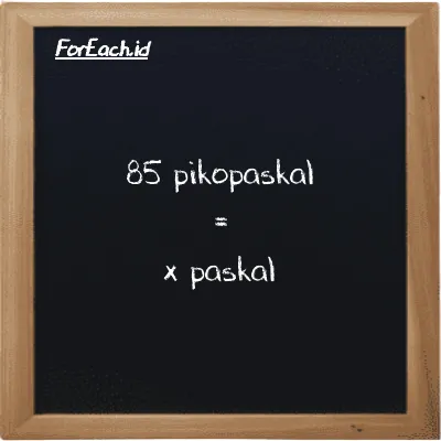 Contoh konversi pikopaskal ke paskal (pPa ke Pa)