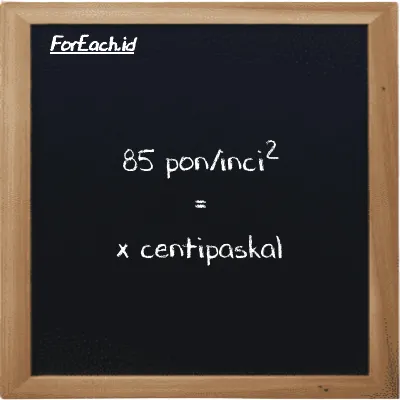 Contoh konversi pon/inci<sup>2</sup> ke centipaskal (psi ke cPa)
