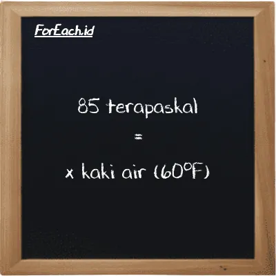 Contoh konversi terapaskal ke kaki air (60<sup>o</sup>F) (TPa ke ftH2O)