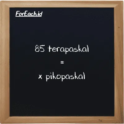 Contoh konversi terapaskal ke pikopaskal (TPa ke pPa)