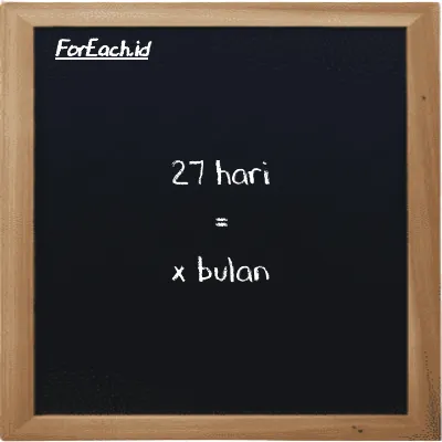 Contoh konversi hari ke bulan (d ke mo)
