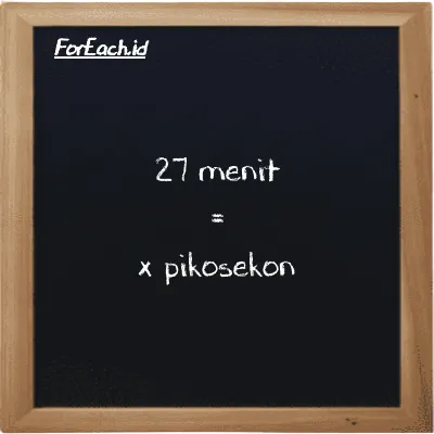 Contoh konversi menit ke pikosekon (min ke ps)