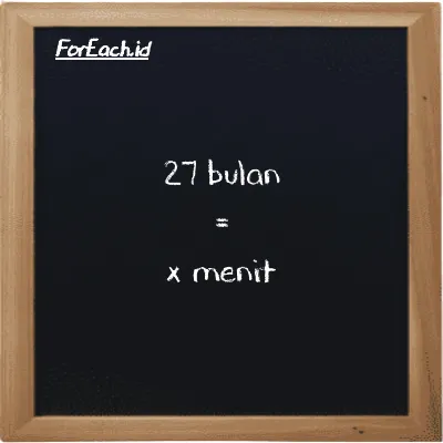 Contoh konversi bulan ke menit (mo ke min)