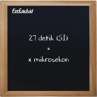 Contoh konversi detik ke mikrosekon (s ke µs)
