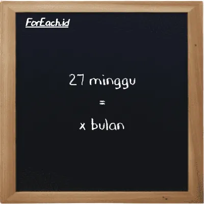 Contoh konversi minggu ke bulan (w ke mo)