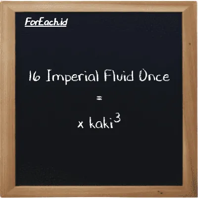 Contoh konversi Imperial Fluid Once ke kaki<sup>3</sup> (imp fl oz ke ft<sup>3</sup>)