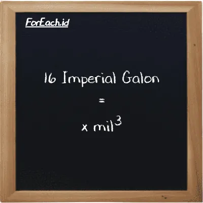 Contoh konversi Imperial Galon ke mil<sup>3</sup> (imp gal ke mi<sup>3</sup>)