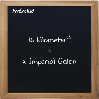 Contoh konversi kilometer<sup>3</sup> ke Imperial Galon (km<sup>3</sup> ke imp gal)