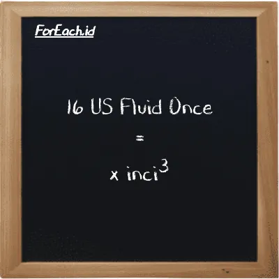 Contoh konversi US Fluid Once ke inci<sup>3</sup> (fl oz ke in<sup>3</sup>)
