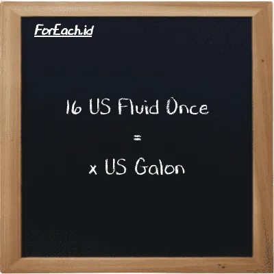 Contoh konversi US Fluid Once ke US Galon (fl oz ke gal)